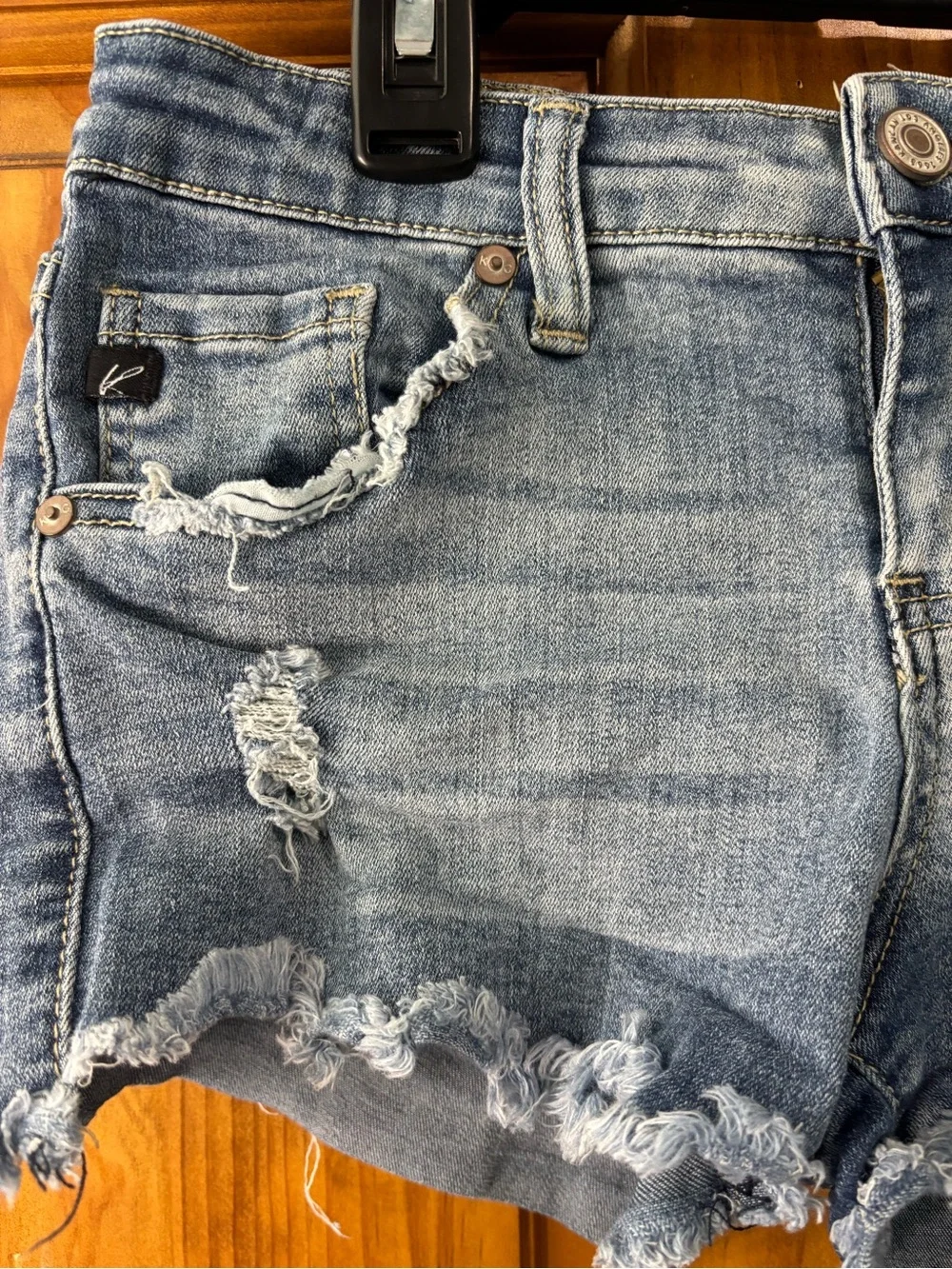 Distressed Denim Shorts